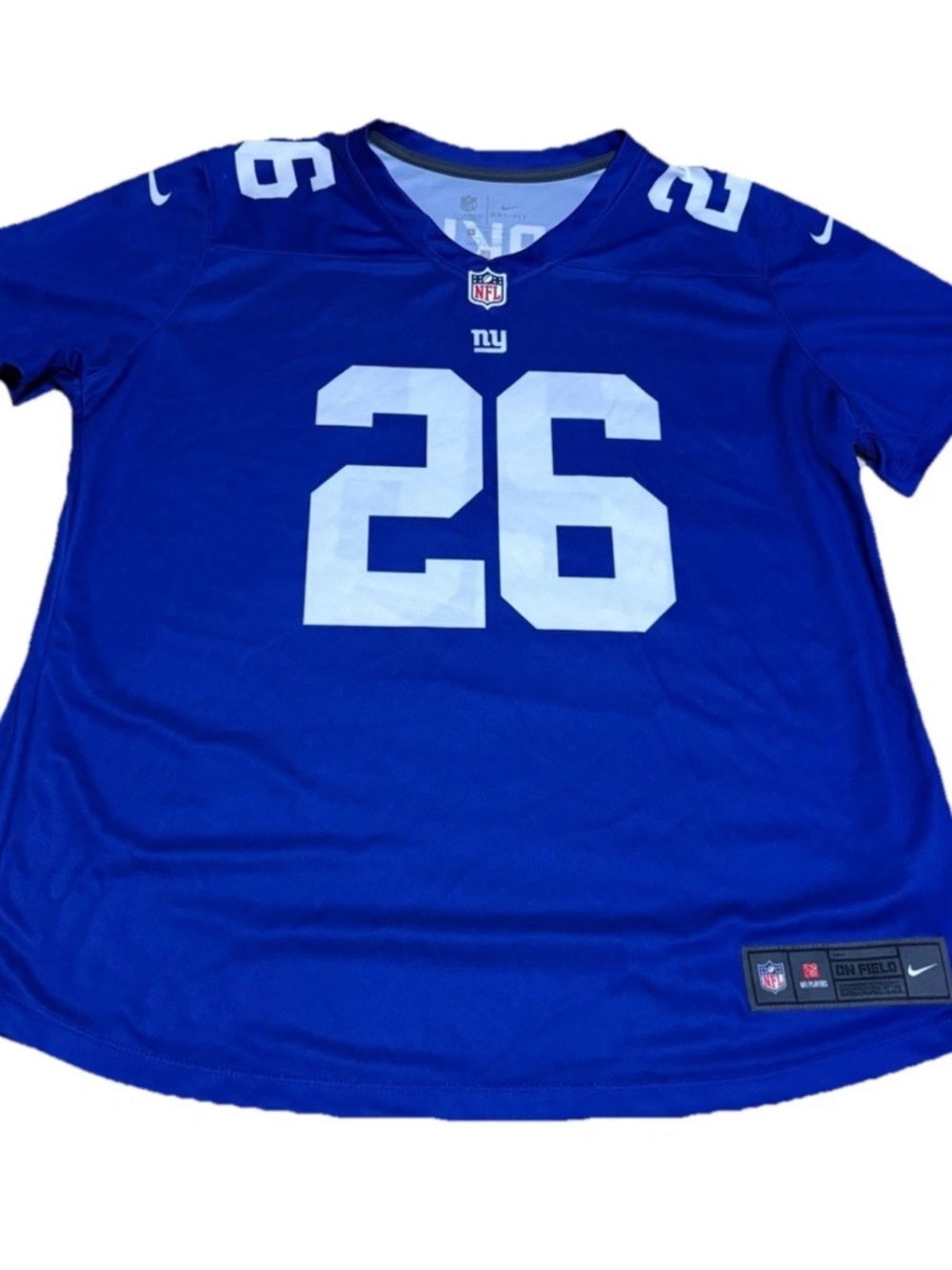 Nike Saquon Barkley NFL Blue #26 Jersey with White Numbers **Mint**